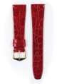 Řemínek Hirsch Prestige Crocodile - červený - 15 mm - M – Střední délka - 14 mm - Zlatá - thumb (1)