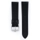 Řemínek Hirsch George - černý, červené prošití - 24 mm - L – Standardní délka (doporučujeme) - 22 mm - Stříbrná - thumb (2)