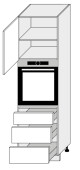 ArtExt Kuchyňská skříňka vysoká, D14 / RU / 3M Rimini Barva korpusu: Grey - thumb (1)