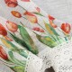 ArtFir Záclona STELLA P | bílá s tulipány 150 x 30 cm - thumb (7)