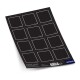 Orion Samolepky na dózy BLACK čtverec černá 2 x 12 ks - thumb (0)