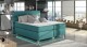 Artelta Manželská postel AMADEO Boxspring s LED osvětlením | 140 x 200 cm Barva: BAO 04 - Sawana 05 (šedá) - thumb (2)