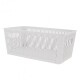 Košík UH NESTA stohovatelný 29x16,5x11,5 cm bílá , S - thumb (1)