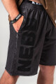 Pánské šortky Nebbia  Washed-off Gym Sweatshorts NO BS Black M - thumb (2)