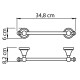 GEDY NV213013 Nevis držák ručníků 30 x 8,2 cm, chrom - thumb (2)