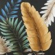 ArtFir Obraz LISTY 585A | černá 60 x 60 cm - thumb (0)