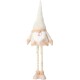 Vánoční dekorace Santa, teleskop. nohy , 112 cm, zlatá / krémová - thumb (1)