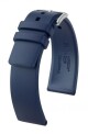 Řemínek Hirsch Pure - modrý - 20 mm - L – Standardní délka (doporučujeme) - 18 mm - Stříbrná - thumb (0)