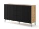 ARTBm Komoda RAVENNA B 2D3S 150 | dub artisan / černá matná Provedení: Dub artisan / černý mat / černé nohy - thumb (0)