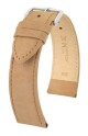 Řemínek Hirsch Osiris Nubuk - béžový - 16 mm - M – Střední délka - 14 mm - Stříbrná - thumb (0)