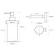 SAPHO XS101 X-Steel dávkovač mýdla, mléčné sklo/broušený nerez, 230 ml - thumb (1)