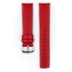 Řemínek Hirsch Carbon - červený - 24 mm - L – Standardní délka (doporučujeme) - 22 mm - Stříbrná - thumb (1)