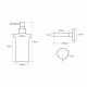 SAPHO XR101 X-Round dávkovač mýdla, mléčné sklo/chrom, 230 ml - thumb (2)