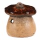 Svícen Houbový domek hnědá, 12 x 12 x 13 cm - thumb (2)