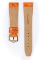 Řemínek Hirsch Prestige Crocodile - oranžový - 16 mm - L – Standardní délka (doporučujeme) - 14 mm - Zlatá - thumb (2)