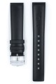 Řemínek Hirsch Pure - černý - 22 mm - L – Standardní délka (doporučujeme) - 20 mm - Stříbrná - thumb (2)