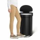 Simplehuman Půlkulatý pedálový koš s nerezovým rámečkem 45 l, černá - thumb (5)