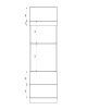 ArtExt Kuchyňská skříňka vysoká pro vestavné spotřebiče SILVER | D14RU 2M 284 Barva korpusu: Grey - thumb (22)