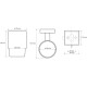 SAPHO XQ903 X-square sklenka, chrom - thumb (2)