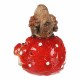 Ptáček na muchomůrce, polyresin, 10 x 14 x 13 cm - thumb (2)