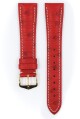 Řemínek Hirsch Massai Ostrich - červený, bílé prošití - 16 mm - M – Střední délka - 14 mm - Rose Gold - thumb (1)