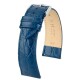 Řemínek Hirsch Crocograin - modrý - 20 mm - M – Střední délka - 18 mm - Stříbrná - thumb (0)
