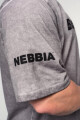 Pánské tričko Nebbia  Washed-off Heavyweight Cotton Oversized T-shirt GRIND Light Grey L - thumb (5)