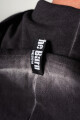 Pánská mikina Nebbia  Washed-off Zip Up Hoodie GYM BRO Black M - thumb (1)