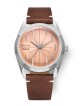 Nivada Grenchen Antarctic Spider Salmon No Date - Brown Leather White Stitching - thumb (0)
