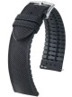 Řemínek Hirsch Arne - černý - 21 mm - L – Standardní délka (doporučujeme) - 20 mm - Stříbrná - thumb (0)