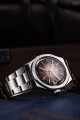 Nivada Grenchen F77 Brown Smoked Date 69002A77 - Canvas Velcro Strap - thumb (5)
