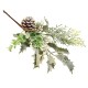 Zimní větev s jinovatkou a šiškou, 35 cm - thumb (1)