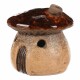 Svícen Houbový domek hnědá, 12 x 12 x 13 cm - thumb (1)