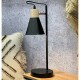 Kovová stolní lampa s dřevěným podstavcem Solano černá, 14 x 47 cm - thumb (2)