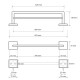 SAPHO XQ404 X-Square držák ručníků dvojitý 65 cm, stříbrná - thumb (1)