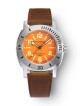 Nivada Grenchen Depthmaster Numerals Orange - Brown Leather - thumb (0)