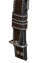 Kožený řemínek Biatec | Tmavěhnědý Navigator z bůvolí kůže - 20 mm - Černá - thumb (5)