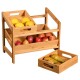 Kesper 58851 Kuchyňská police se 3 přihrádkami bambus, 39,5 x 26 x 35,5 cm - thumb (1)