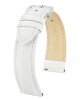 Řemínek Hirsch Duke - bílý - 24 mm - L – Standardní délka (doporučujeme) - 22 mm - Stříbrná - thumb (0)