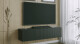 ArtExt Závěsný TV stolek JOY | 150 cm Barva: Černý lesk (drážky) - thumb (4)