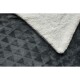 Jerry Fabrics Deka beránková Triangle tmavě šedá,  150 x 200 cm - thumb (1)