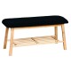 Kesper 58305 Lavice s čalouněným sedákem bambus, 90 x 34 x 45 cm - thumb (0)