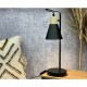 Kovová stolní lampa s dřevěným podstavcem Solano černá, 14 x 47 cm - thumb (1)