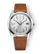 Nivada Grenchen Antarctic Spider Silver 35 mm - Brown leather - thumb (0)
