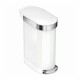 Simplehuman Pedálový odpadkový koš Slim 45 l, bílá - thumb (0)
