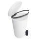 Denox Oval pedálový odpadkový koš 8 l, plast, bílý, 8 l - thumb (2)