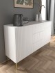 ARTBm Komoda RAVENNA B 2D3S 150 | bílá matná Provedení: Bílá matná / černá podnož - thumb (6)