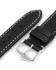 Řemínek Hirsch Bologna - černý - 20 mm - M – Střední délka - 16 mm - Stříbrná - thumb (3)