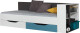 Meblar Postel TABLO TA12 A | s regálem TA 12B 90 x 200 cm Barva: Grafit/bílá/atlantic - thumb (0)