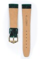 Řemínek Hirsch Prestige Crocodile - tmavě zelený - 17 mm - L – Standardní délka (doporučujeme) - 14 mm - Zlatá - thumb (2)